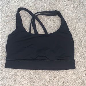Black lululemon energy bra